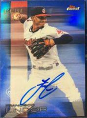 Francisco Lindor [Blue Refractor] #FA-FL Baseball Cards 2016 Topps Finest Autographs Prices