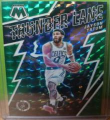 Jayson Tatum [Green] Basketball Cards 2021 Panini Mosaic Thunder Lane Prices