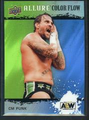 CM Punk [Green Blue] #R-1 Wrestling Cards 2022 Upper Deck Allure AEW Color Flow Prices