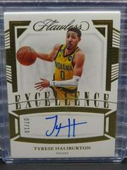 Tyrese Haliburton [Gold] #7 Basketball Cards 2022 Panini Flawless Excellence Signature Prices