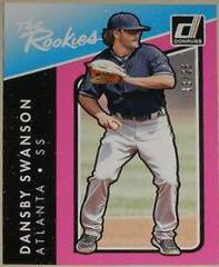 Dansby Swanson [Pink Border] Baseball Cards 2017 Panini Donruss the Rookies Prices