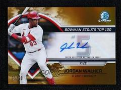 Jordan Walker [Autograph Gold] #BTP-5 Baseball Cards 2023 Bowman Scouts Top 100 Prices