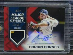Corbin Burnes [Red] #MLMA-CB Baseball Cards 2022 Topps Major League Material Autographs Prices