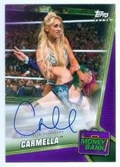Carmella [Purple] Wrestling Cards 2019 Topps WWE Money in the Bank Autographs Prices