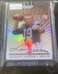 Johnny Unitas [Autograph] Football Cards 1999 Panini Donruss Elite Passing the Torch Prices