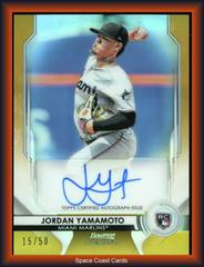 Jordan Yamamoto [Gold Refractor] Baseball Cards 2020 Bowman Sterling Rookie Autographs Prices
