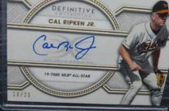 Cal Ripken Jr. Baseball Cards 2022 Topps Definitive Legendary Autograph Collection Prices