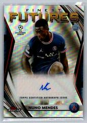 Nuno Mendes [Autograph] Soccer Cards 2021 Topps Finest UEFA Champions League Futures Prices
