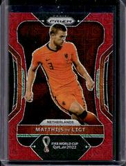 Matthijs de Ligt [Red Mojo] Soccer Cards 2022 Panini Prizm World Cup Prices
