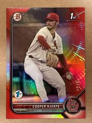 Cooper Hjerpe [Red] #BD-95 Baseball Cards 2022 Bowman Draft 1st Edition Prices