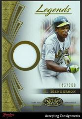 Rickey Henderson Baseball Cards 2023 Topps Tier One Legends Relics Prices