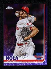 Aaron Nola [Purple Refractor] #176 Baseball Cards 2019 Topps Chrome Prices