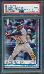 Ronald Acuna Jr. [Batting Father's Day Blue] Baseball Cards 2019 Topps Prices