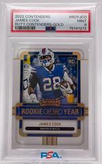 James Cook [Gold] #ROY-JCO Football Cards 2022 Panini Contenders Rookie of the Year Prices