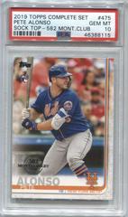 Pete Alonso [Sock Top Showing 582 Montgomery Club] #475 Baseball Cards 2019 Topps Complete Set Prices