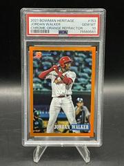 Jordan Walker [Chrome Prospect Orange] #153 Baseball Cards 2021 Bowman Heritage Prices