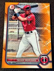 Yasser Mercedes [Orange] Baseball Cards 2022 Bowman Draft Prices