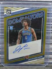 Jaylin Williams [Gold] #RDS-JYW Basketball Cards 2022 Panini Donruss Optic Rookie Dominators Signatures Prices
