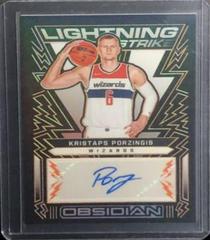 Kristaps Porzingis [Yellow] #LSS-KPZ Basketball Cards 2021 Panini Obsidian Lightning Strike Signatures Prices