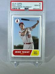 Mike Trout #3 Baseball Cards 2018 Topps Throwback Thursday Prices