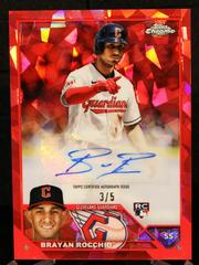 Brayan Rocchio [Red] Baseball Cards 2023 Topps Chrome Update Sapphire Autographs Prices