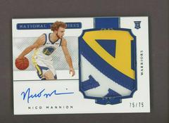 Nico Mannion [Patch Autograph] Basketball Cards 2020 Panini National Treasures Prices
