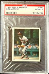 Rod Carew #217 Baseball Cards 1982 Fleer Stamps Prices