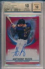 Anthony Rizzo [Red Refractor] #AR Baseball Cards 2019 Topps Finest Origins Autograph Prices
