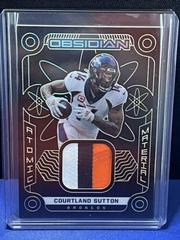 Courtland Sutton [Yellow] Football Cards 2022 Panini Obsidian Atomic Material Prices