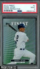 Derek Jeter [Green Refractor] #2 Baseball Cards 2013 Finest Prices