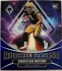 Christian Watson [Blue] #RIS-9 Football Cards 2022 Panini Phoenix Rookie Rising Prices