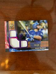 Max Muncy [Purple] #TTR-MMU Baseball Cards 2022 Topps Tribute Triple Relics Prices