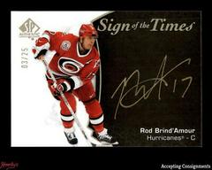 Rod Brind`Amour [Black Gold Ink] #SOTT-RB Hockey Cards 2021 SP Authentic Sign of the Times Autographs Prices