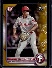 Alex McFarlane [Gold] #BD-117 Baseball Cards 2022 Bowman Draft Prices
