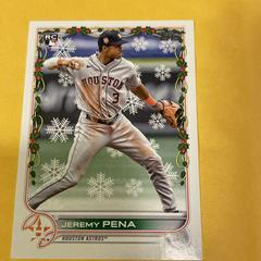 2022 Topps Holiday Jeremy Pena Rookie Baseball Card Astros #3956
