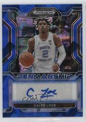Caleb Love [Blue Ice] #CP-CLO Basketball Cards 2022 Panini Prizm Draft Picks College Penmanship Autographs Prices