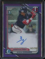 Byron Chourio [Purple Refractor] #CPA-BCH Baseball Cards 2024 Bowman Chrome Prospect Autograph Prices
