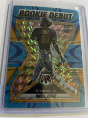 Oneil Cruz [Reactive Blue] Baseball Cards 2022 Panini Mosaic Rookie Debut Prices