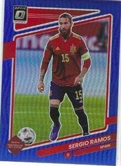 Sergio Ramos [Optic Blue] Soccer Cards 2021 Panini Donruss Road to Qatar Prices