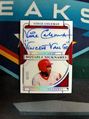 Vince Coleman Baseball Cards 2022 Panini National Treasures Notable Nicknames Autographs Prices
