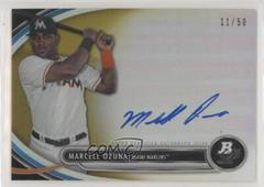 Marcell Ozuna [Gold Refractor] Baseball Cards 2013 Bowman Platinum Autograph Prospects Prices