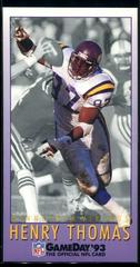 Henry Thomas #165 Football Cards 1993 Fleer Gameday Prices