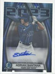 Adrian Santana #23A-AS Baseball Cards 2023 Bowman Draft Class of Autographs Prices