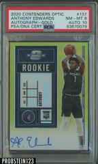 Anthony Edwards [Autograph Gold] #137 Basketball Cards 2020 Panini Contenders Optic Prices