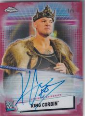 King Corbin [Red Refractor] #A-KC Wrestling Cards 2021 Topps Chrome WWE Autographs Prices