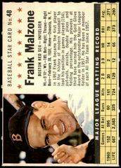 Frank Malzone [Perforated] #48 Baseball Cards 1961 Post Cereal Prices