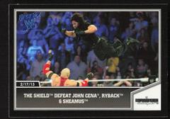 The Shield Defeat John Cena, Ryback and Sheamus [Blue] #88 Wrestling Cards 2013 Topps Best of WWE Prices