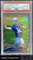 Andrew Luck [Passing Camouflage Refractor] Football Cards 2012 Topps Chrome Prices
