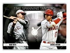Shohei Ohtani, Babe Ruth #TS-1 Baseball Cards 2023 Topps Update Time Spanning Tandems Prices