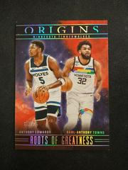 Karl-Anthony Towns / Anthony Edwards [Red] #6 Basketball Cards 2023 Panini Origins Roots of Greatness Prices